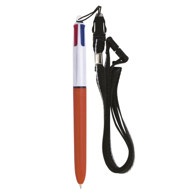 Image of BIC® 4 Colours Fine Pen + Lanyard