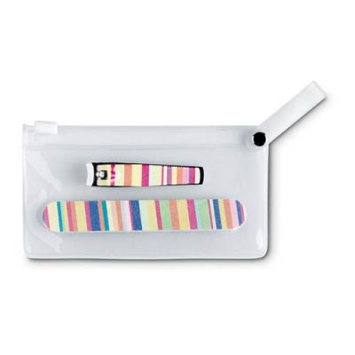 Image of Manicure tools in clear pouch