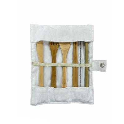 Image of Bamboo Pouch Cutlery Set