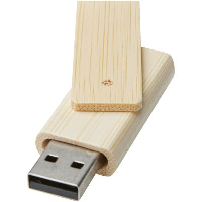 Image of Rotate 4GB bamboo USB flash drive