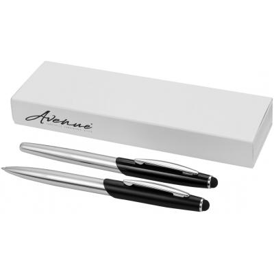 Image of Geneva stylus ballpoint pen and rollerball pen set