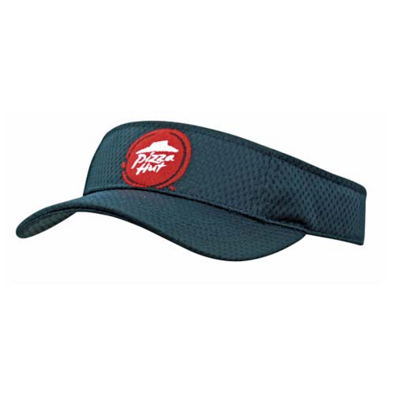 Image of Sports mesh visor fabric covered short touch strap