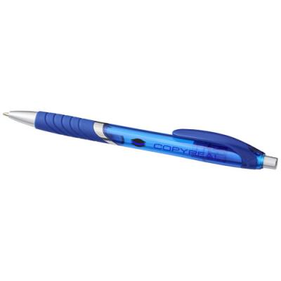 Image of Turbo translucent ballpoint pen with rubber grip