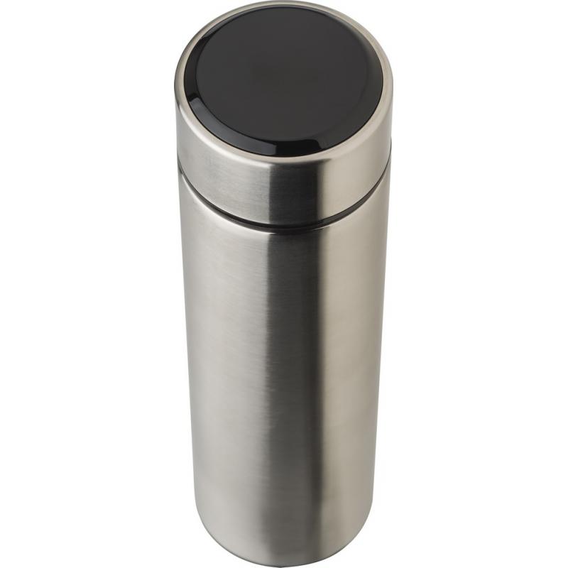 Image of Stainless steel thermos bottle (450 ml) with LED display