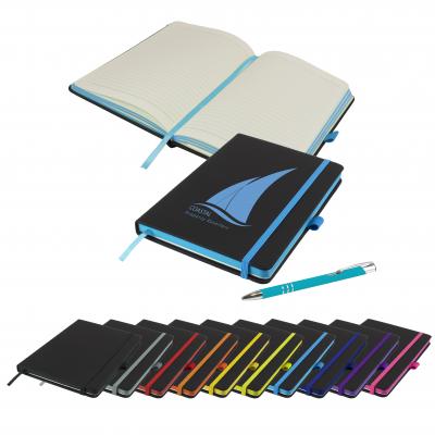 Image of DeNiro Edge A5 Soft Touch Notebook & Pen Set