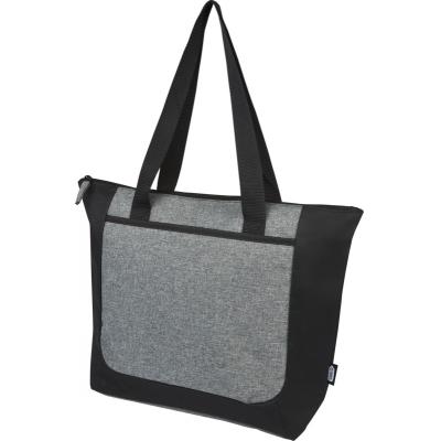 Image of Reclaim GRS recycled two-tone zippered tote bag 15L